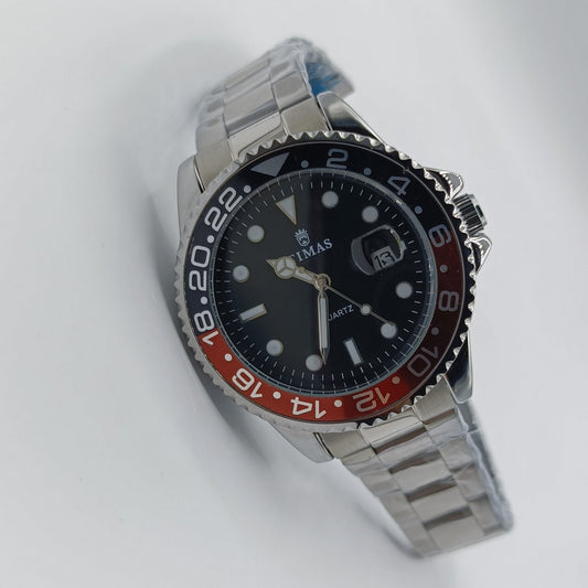 TIMES Watch with Rotating Dail & Date