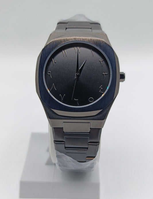 Black Arabic Stainless steel Aura watch
